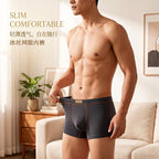 Solid color mesh ice silk men's underwear summer boxer bottom pants boys refreshing breathable mid-waist four-corner pants