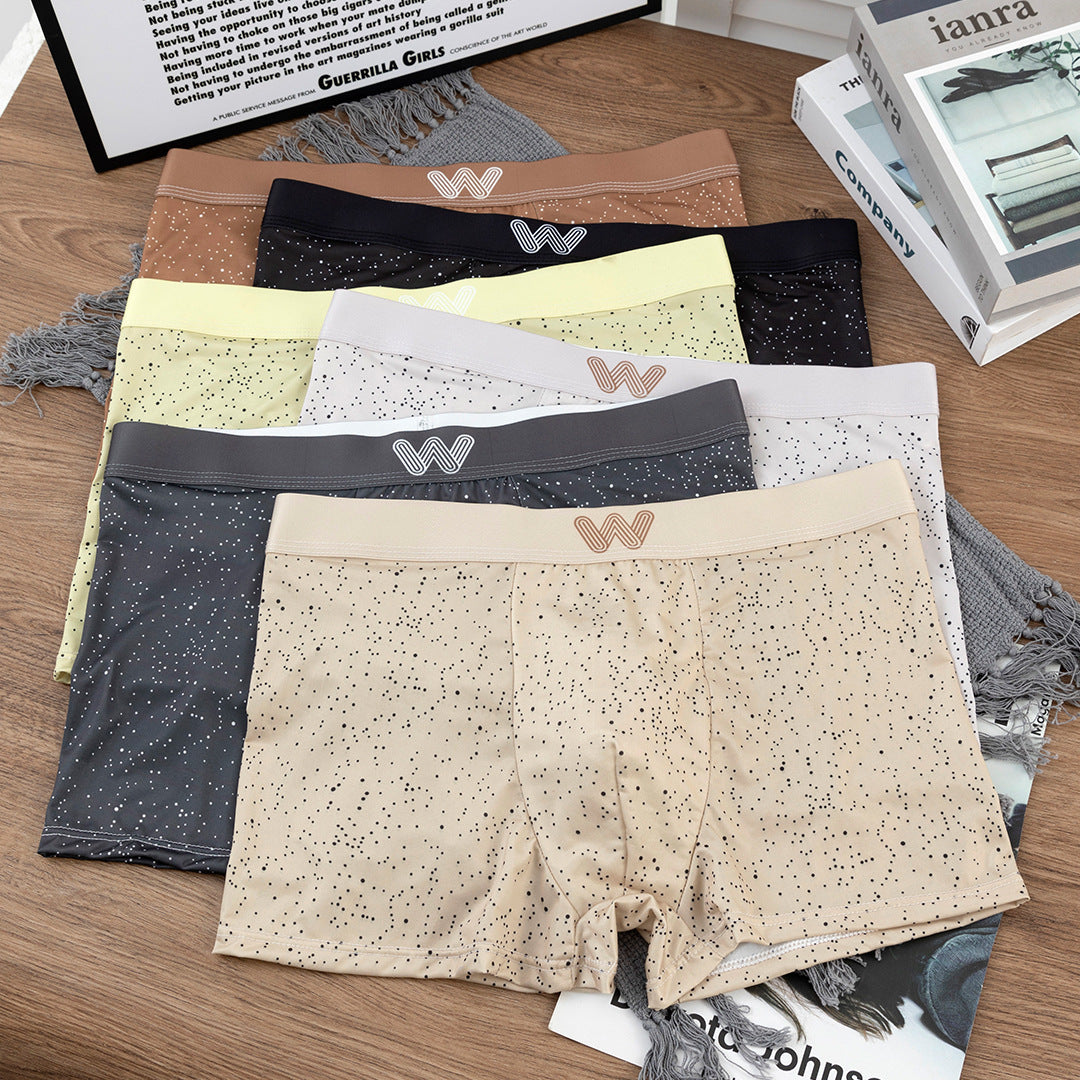 Ice silk personalized men's underwear boys boxers sports underpants men's boxer shorts