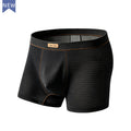 Solid color mesh ice silk men's underwear summer boxer bottom pants boys refreshing breathable mid-waist four-corner pants