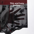 Men's underwear boxers transparent mesh breathable comfortable nylon ultra-thin cool seamless underwear